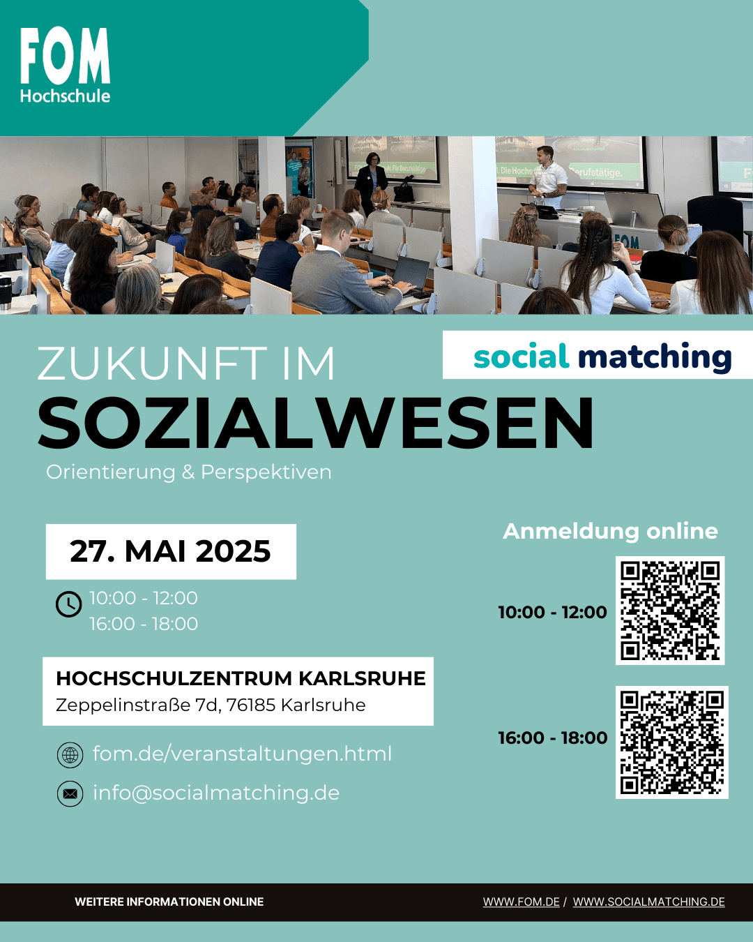 Job-/Karrierebörse fĂŒrs Sozial- und Gesundheitswesen in Karlsruhe am 27.05.2025